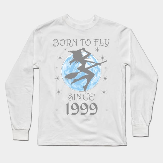 BORN TO FLY SINCE 1939 WITCHCRAFT T-SHIRT | WICCA BIRTHDAY WITCH GIFT Long Sleeve T-Shirt by Chameleon Living